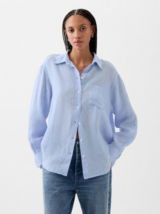 100% Linen Big Shirt | Gap (US)