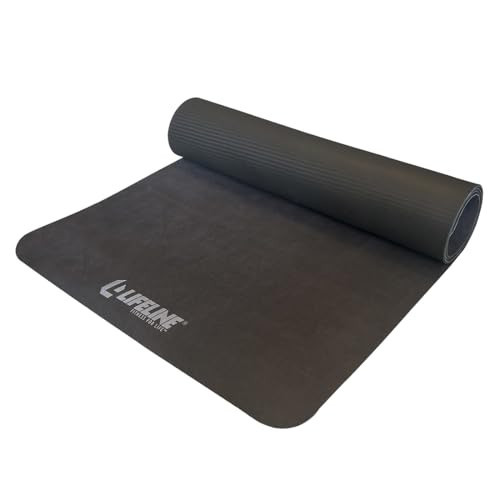 Lifeline Fitness Premium Suede Yoga Mat, High-Density Exercise Mat for Home - Lightweight Workout Mat with Carry Strap - Gym Mat for Home Gym Workouts - 71 in x 24 in x 4mm Thick | Amazon (US)