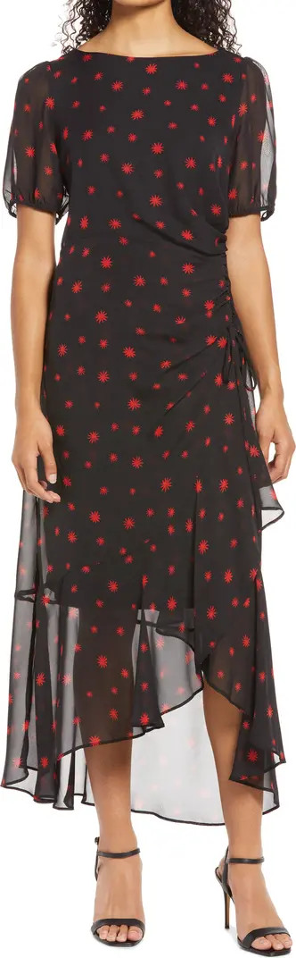 Ruched High-Low Midi Dress | Nordstrom Rack