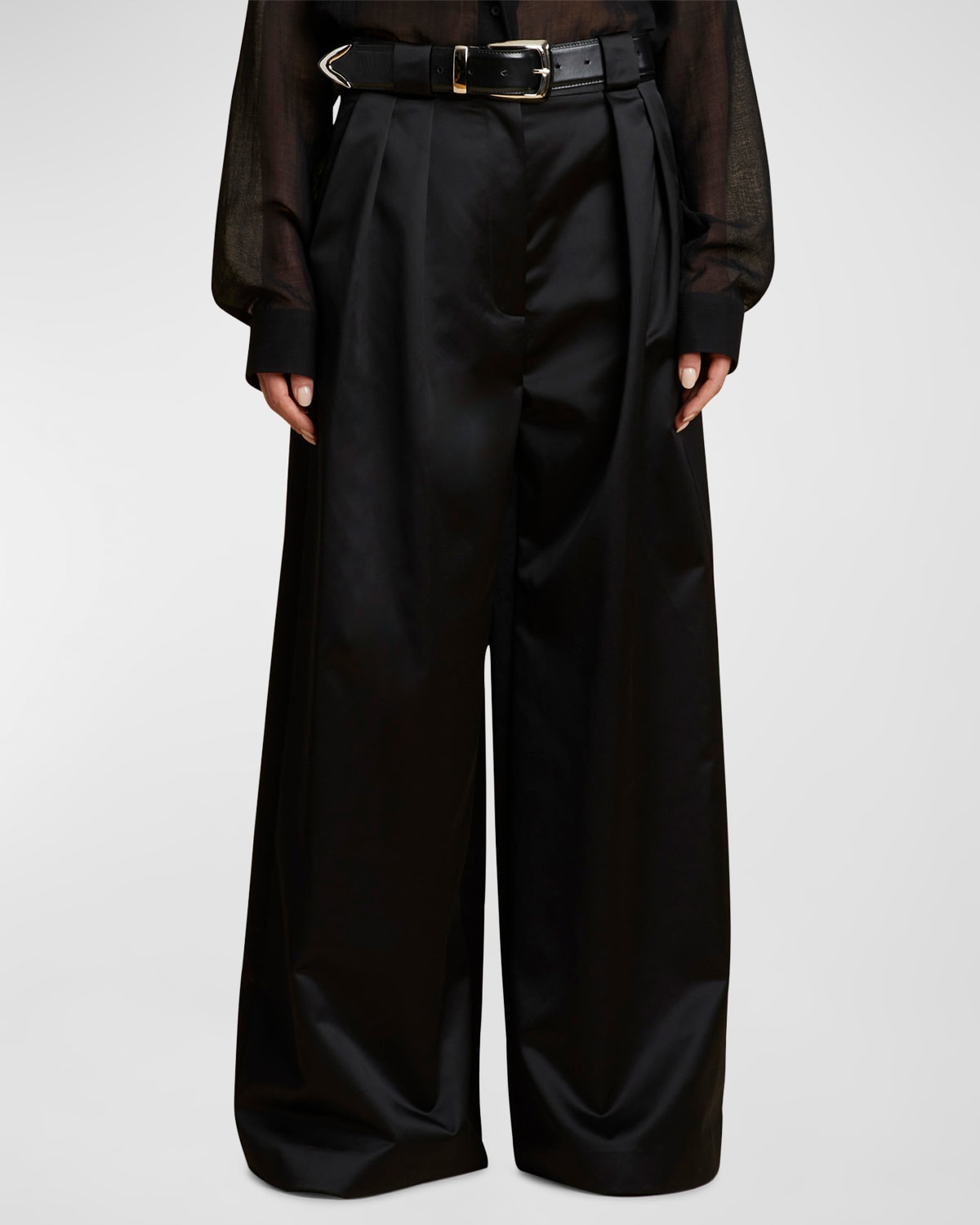 Rico Pleated Wide-Leg Pants | Neiman Marcus