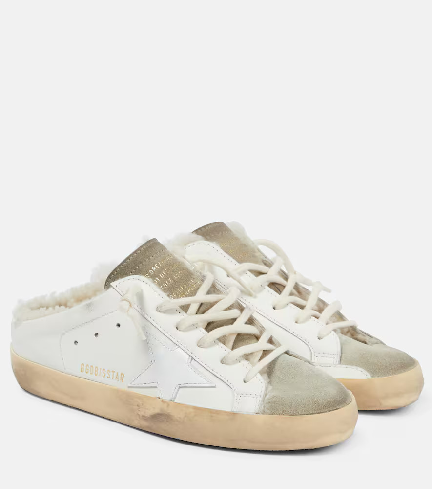 Super-Star shearling-lined sabot sneakers | Mytheresa (US/CA)