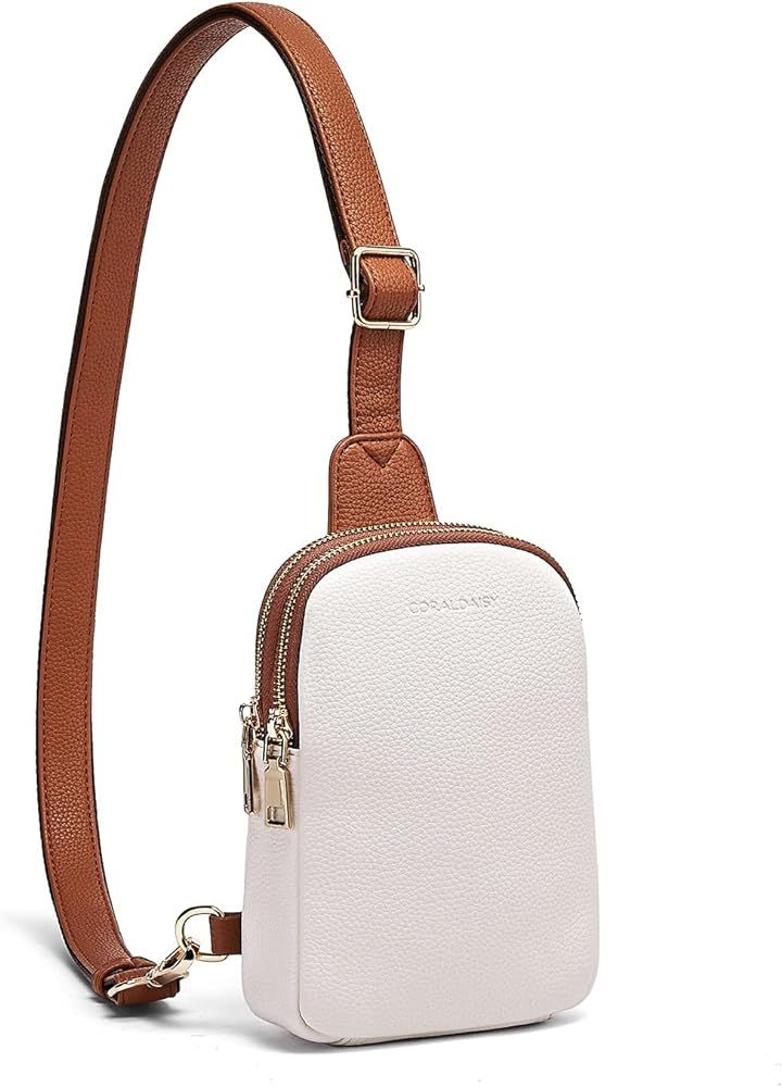 CORALDAISY Sling Bags for Women Vegan Leather Small Fanny Pack Crossbody Bags Women's Cell Phone ... | Amazon (US)