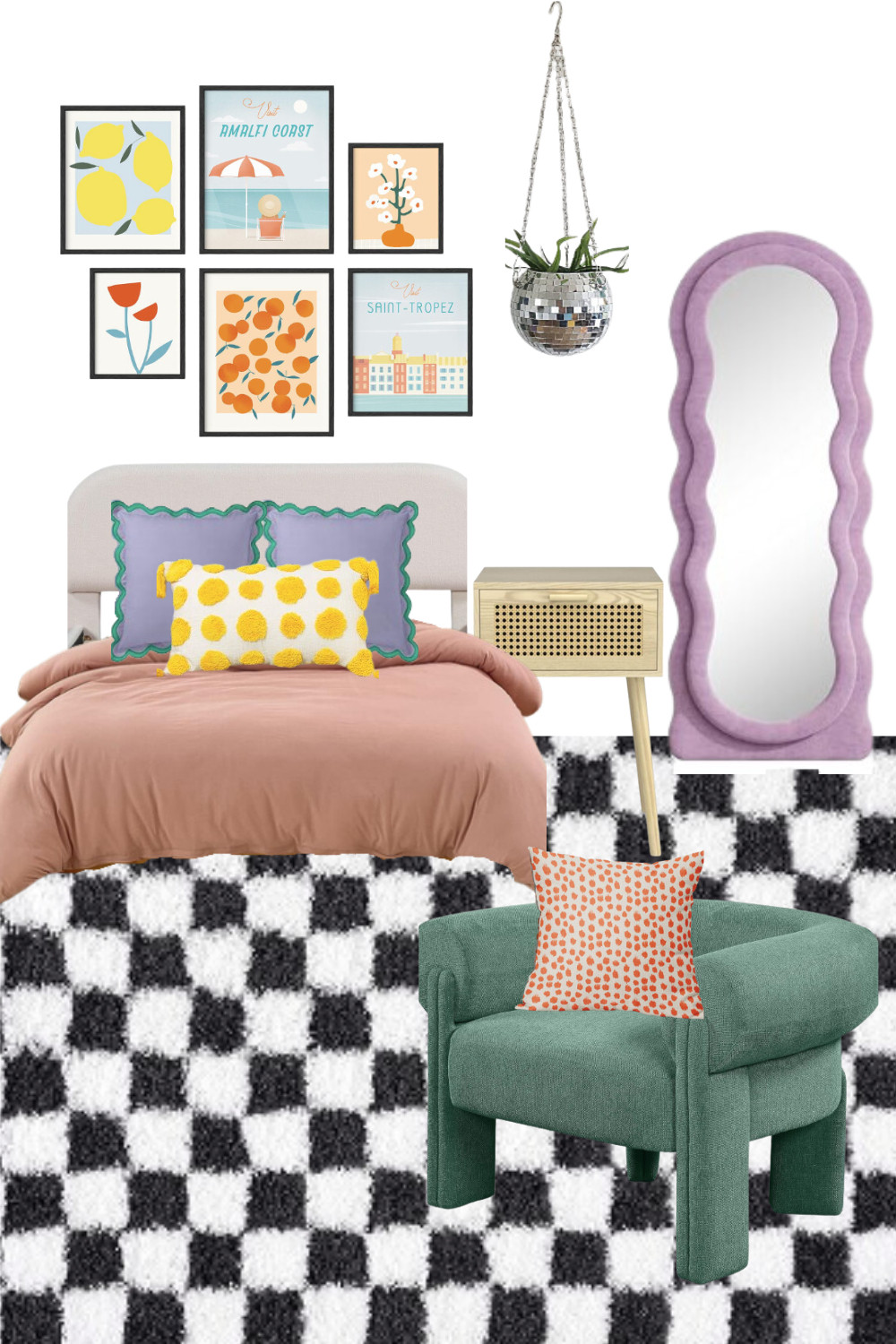 Colorful Teen Girl Bedroom, Girl Bedroom Design, Bedroom Mood Board 

 #LTKHome #LTKStyleTip