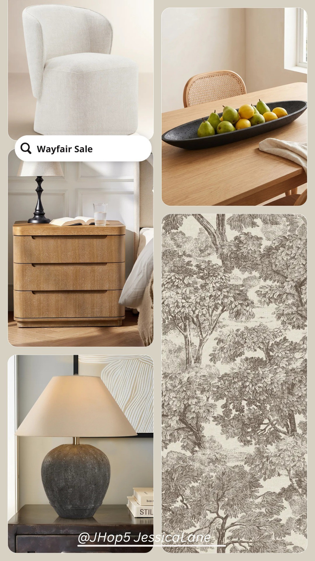 Wayfair Wednesday sale finds including this neutral dining chair on casters, textured table lamp, and scenic wallpaper. #WayfairFinds #HomeDecor

#LTKHome #LTKSaleAlert