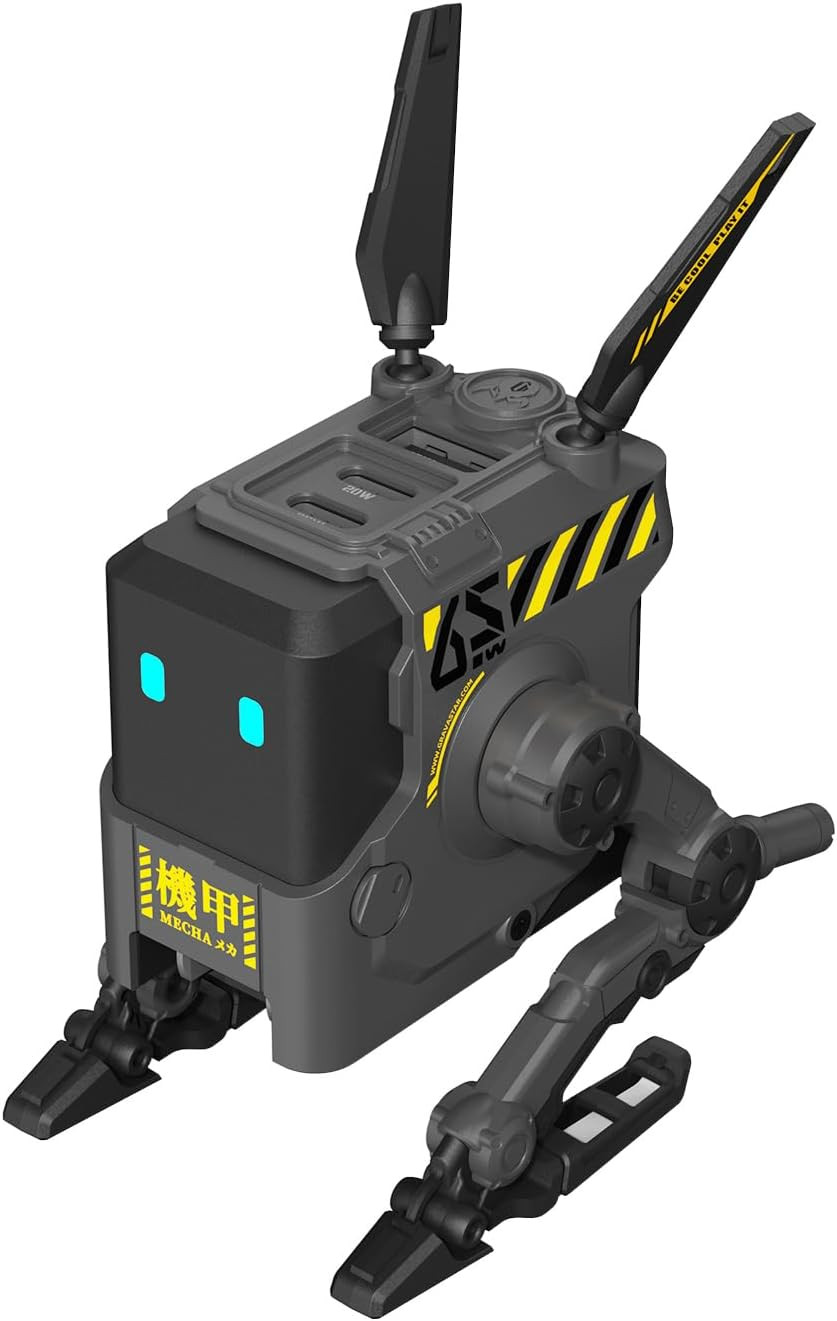 GravaStar 65W USB C Charger, Alpha65 Robot Fast GaN Charger Block, 3-Port Fast Charger, Foldable ... | Amazon (US)