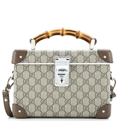 Bamboo Globe-Trotter Vanity Case GG Coated Canvas | Rebag