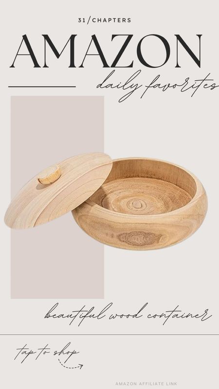 Natural wood container with lid, decorative lidded container, home decor accessories, coffee table Decor

#LTKfindsunder50 #LTKstyletip #LTKhome