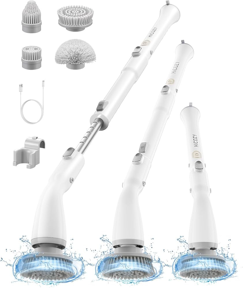 HiCOZY Electric Spin Scrubber HS1, Cordless Shower Scrubber for Cleaning with 4 Replaceable Brush... | Amazon (US)