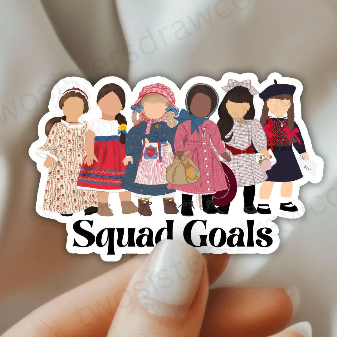 Squad Goals Sticker | Water Resistant Die Cut Sticker | Nostalgic Aesthetic | 90s Millennial Girl... | Etsy (US)
