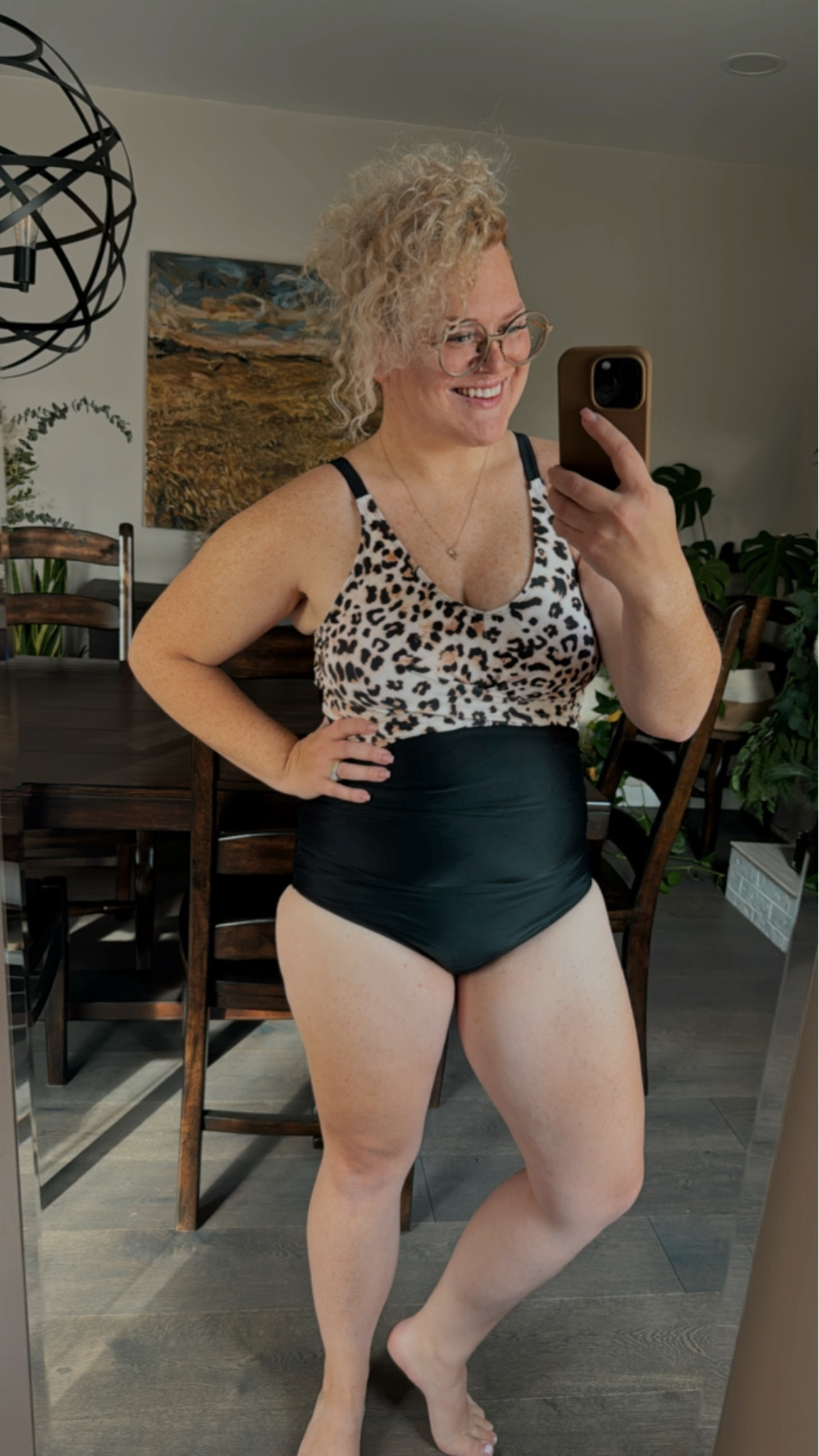 Comfortable, long bodice, amazing support, adjustable straps, GREAT bum coverage 
Wearing a large in this one! 

#LTKmidsize #LTKswim #LTKfindsunder50
