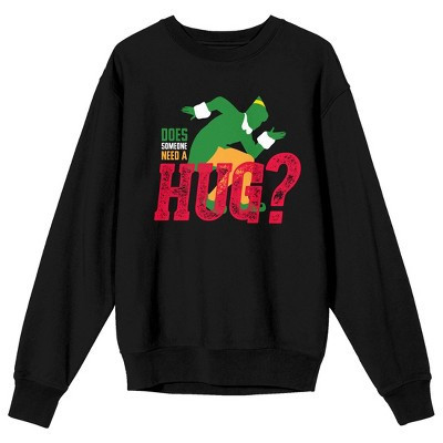 Elf Movie Does Someone Need a Hug? Women's Black Crew Neck Sweatshirt-Medium | Target
