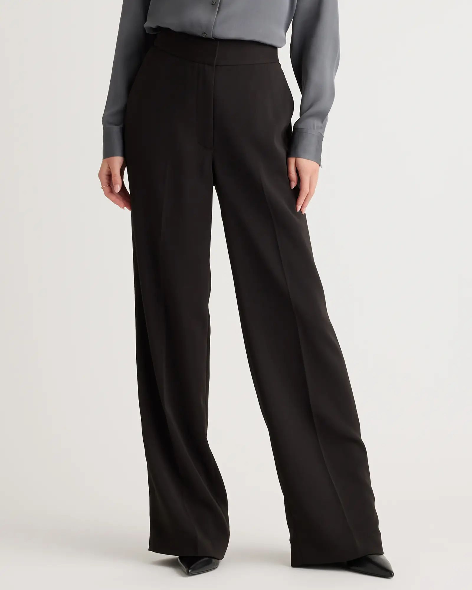 Stretch Crepe Classic Trouser Pants | Quince