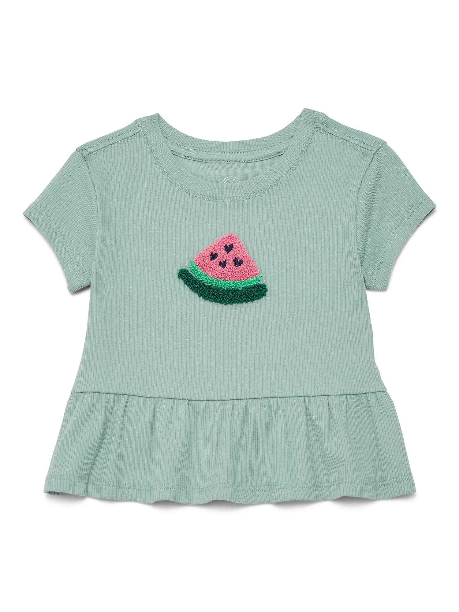 Wonder Nation Baby Girl Peplum Tee, Sizes 0-24 Months | Walmart (US)