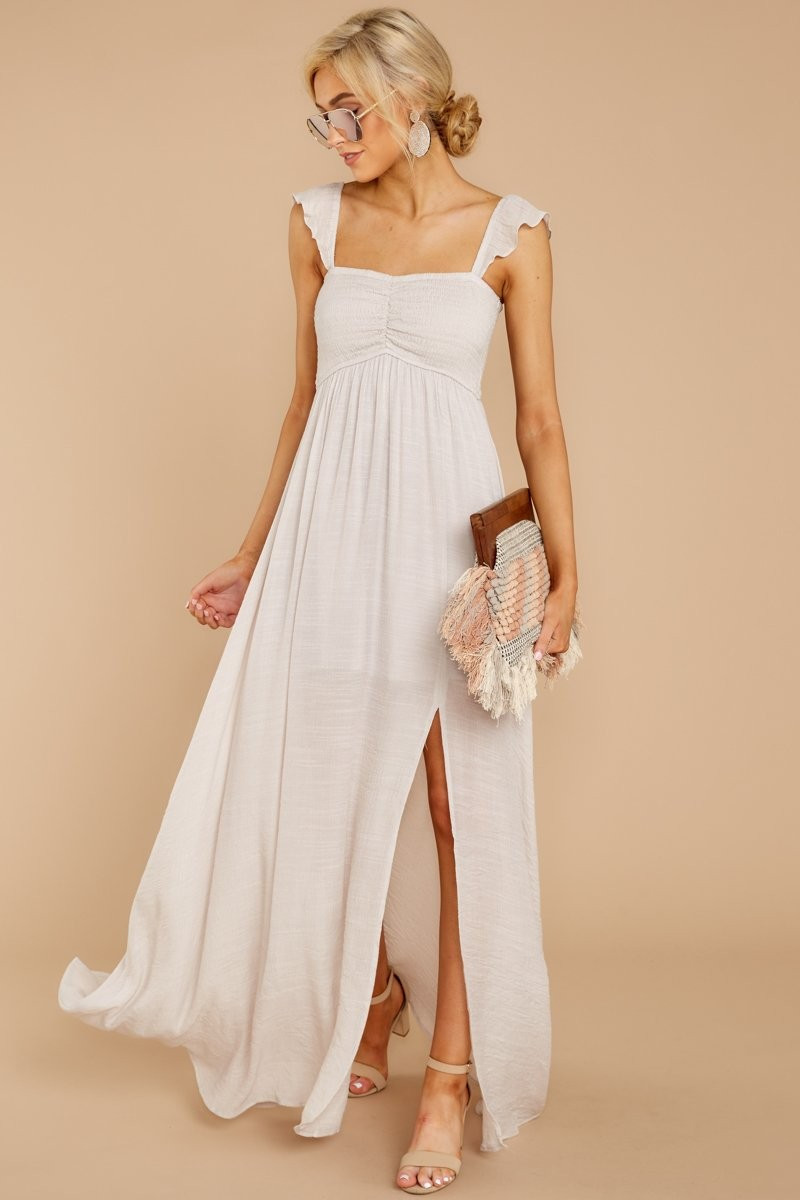 Want Me Back Sand Maxi Dress | Red Dress 