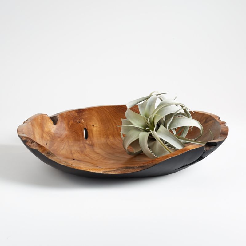 Hallen Reclaimed Wood Centerpiece Bowl + Reviews | Crate & Barrel | Crate & Barrel