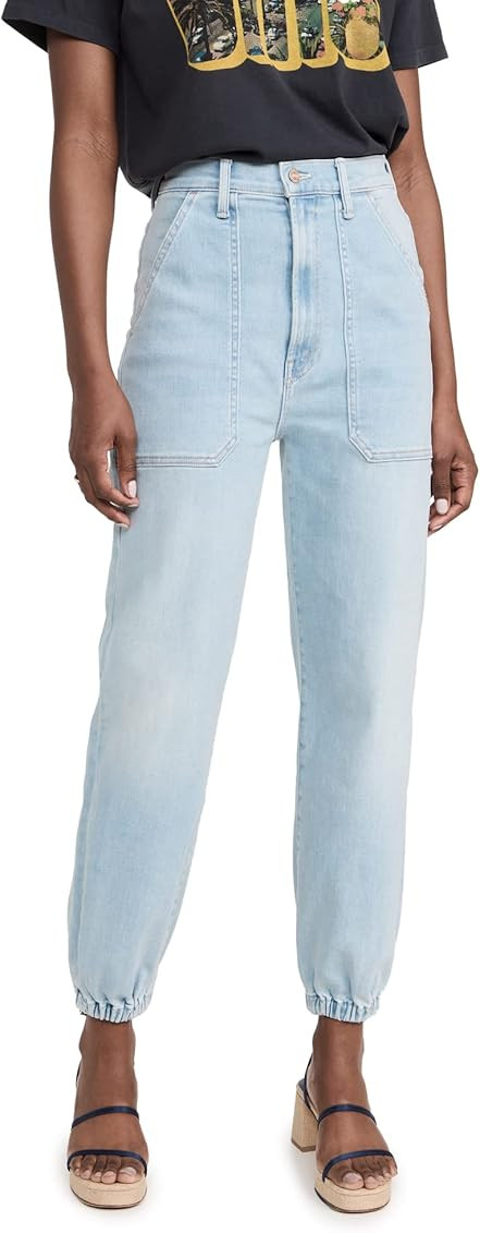 MOTHER Women's The Wrapper Patch Springy Ankle Jeans | Amazon (US)