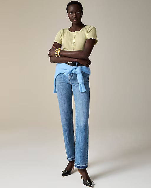 Pointelle short-sleeve knit cardigan | J. Crew US