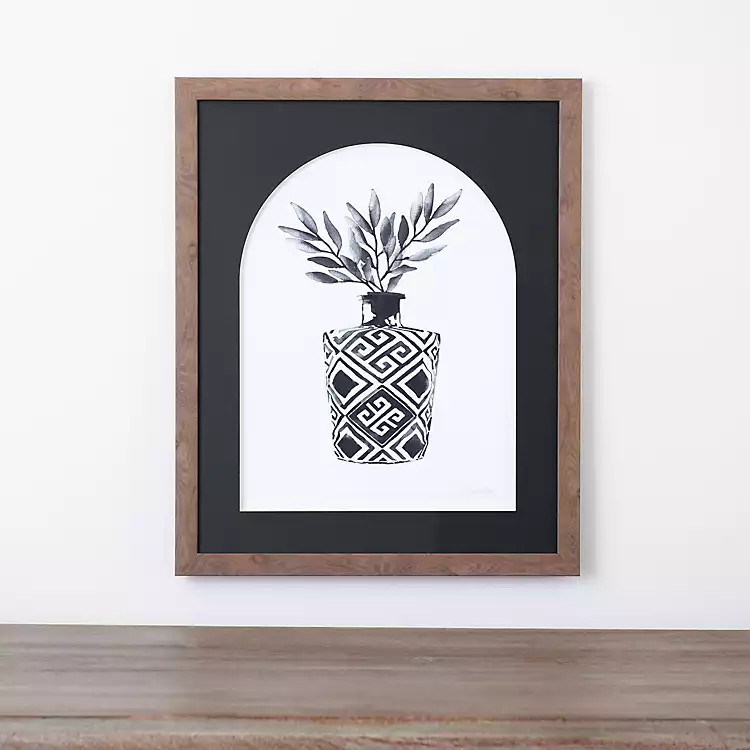 Black and White Botanical Arch I Framed Art Print | Kirkland's Home