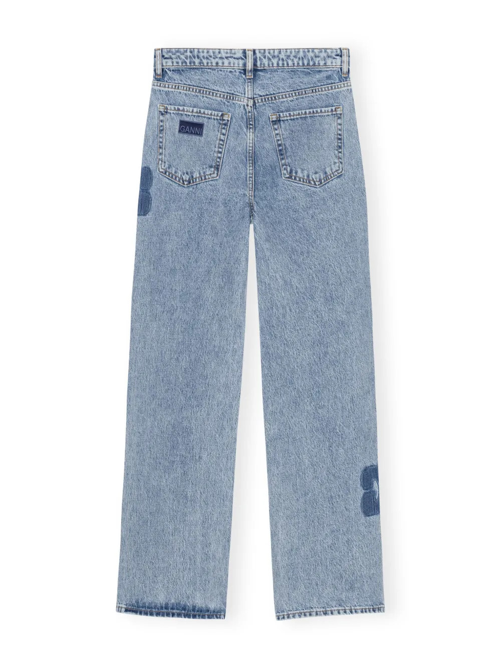 GANNI Izey Patchwork Jeans - Farfetch | Farfetch Global