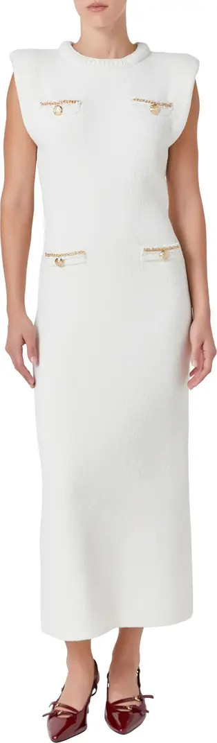 Endless Rose Knit Padded Shoulder Maxi Dress | Nordstrom | Nordstrom