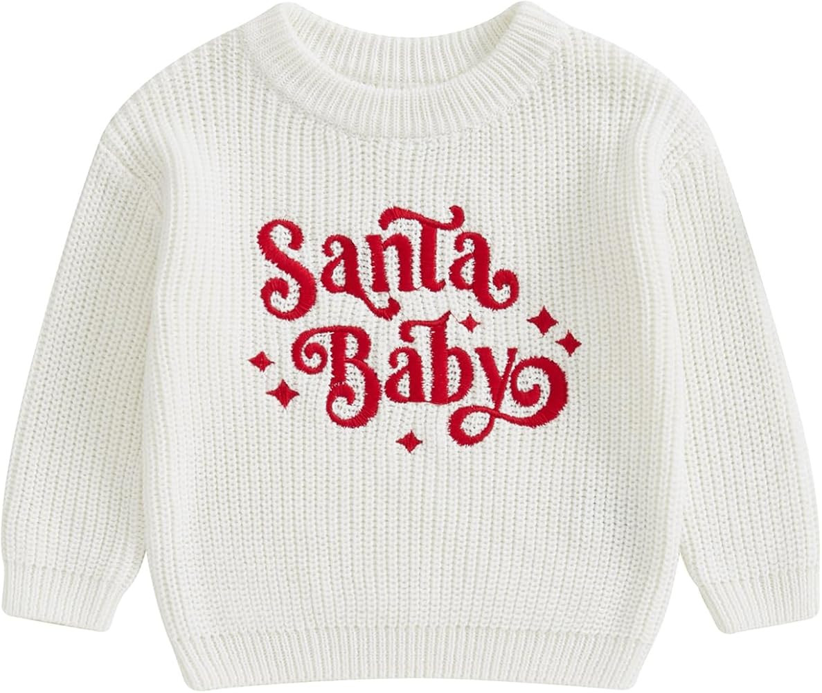 Baby Halloween Sweater Pumpkin Print Long Sleeve Crewneck Embroidery Knit Sweatshirt Toddler Fall... | Amazon (US)