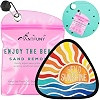 Triangle Sand Remover for Beach Sandproof Cleaner Eraser Wipe Off Mitt Duster Cup Holder Game Toy... | Amazon (US)