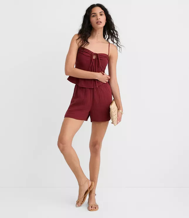 LOFT Beach Triple Cloth Shorts | LOFT