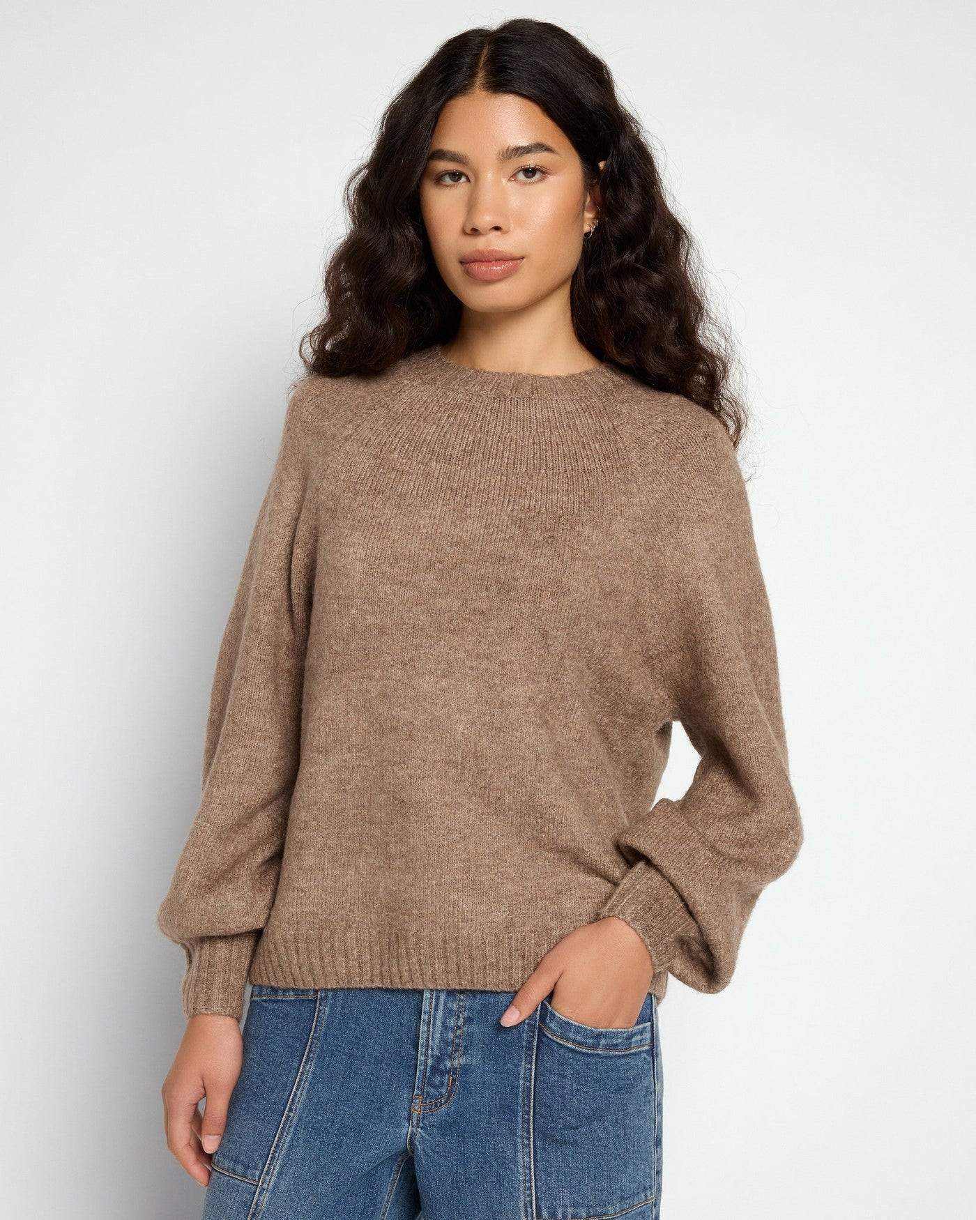 Balloon Sleeve Crewneck Sweater | Seventy Eight and Sunny