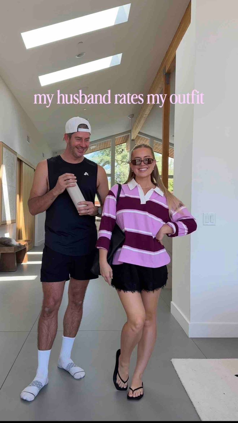 husband rates my outfit! 
lands end top, dissh shorts, tkees sandals  

 #LTKgrwm #LTKootd