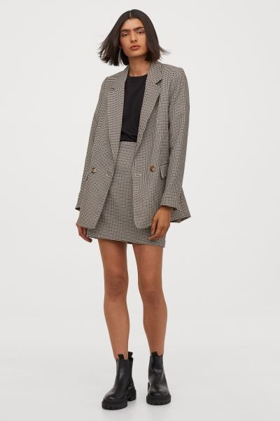 Brown/Dogtooth-patterned | H&M (UK, MY, IN, SG, PH, TW, HK)