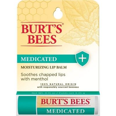 Burt's Bees Medicated Moisturizing Lip Balm - 0.15oz | Target
