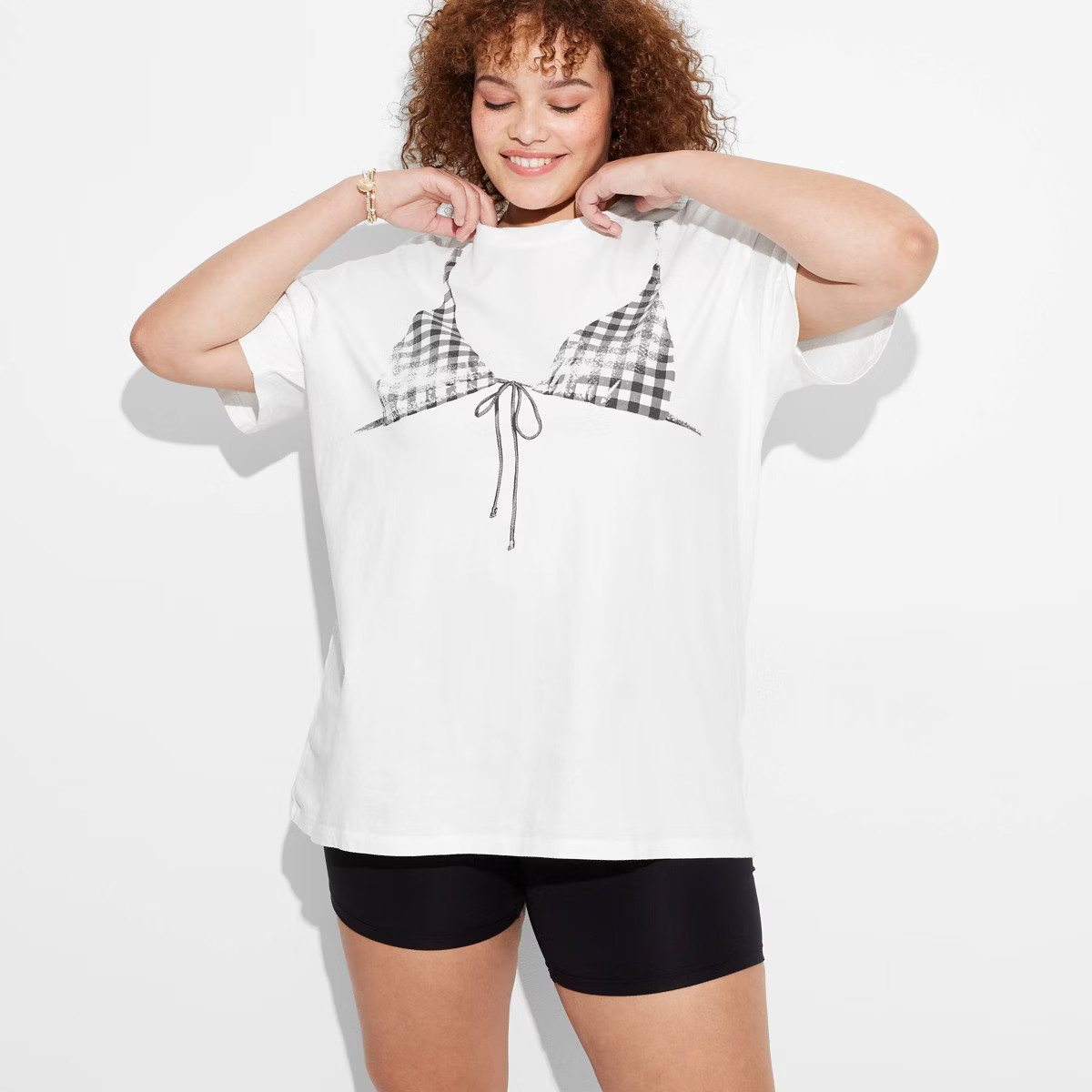 Women's Oversized Short Sleeve Round Neck T-Shirt - Wild Fable™ White | Target