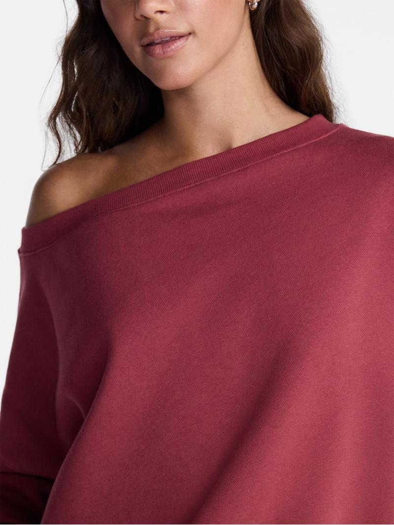 No Boundaries Fleece Sweatshirt and Wide Leg Pants Set, 2 Piece, Women\u2019s and Women's Plus Si... | Walmart (US)