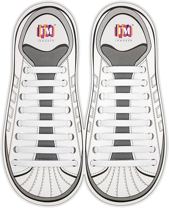 INMAKER No Tie Shoe Laces for Adults and Kids, Elastic Shoelaces for Sneakers, Rubber Silicone Ti... | Amazon (US)