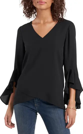 Vince Camuto Flutter Sleeve Tunic | Nordstrom | Nordstrom