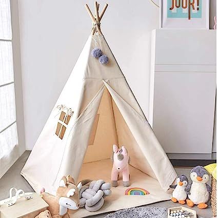 Teepee Tent for Kids, Kid Play Tent Foldable Teepee for Boy & Girl Indoor Outdoor Avrsol | Amazon (US)