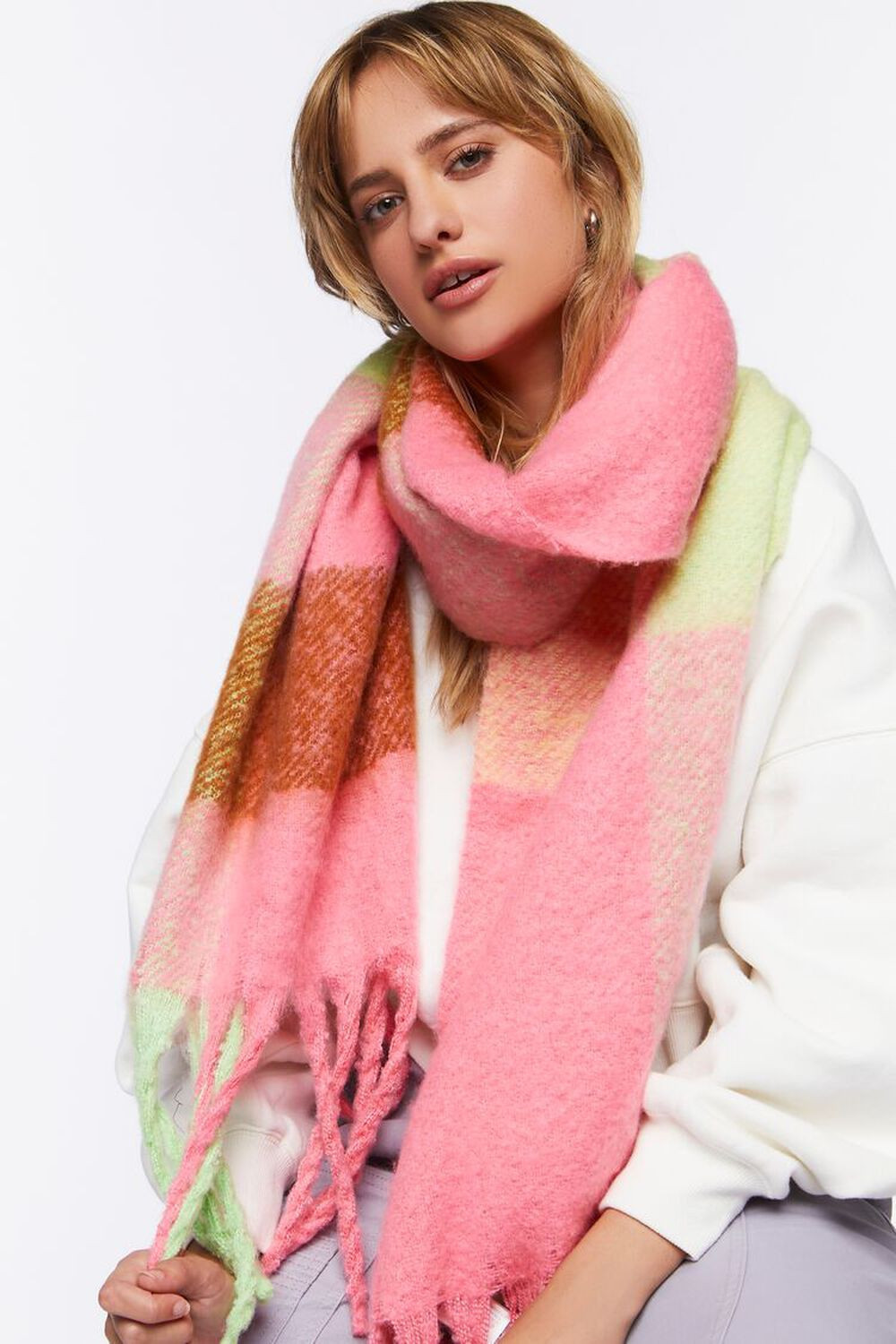 Plaid Tassel Scarf | Forever 21 (US)