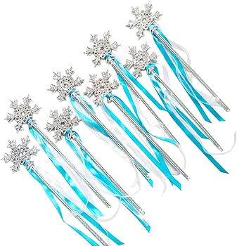 Butterfly Craze Sparkling Snowflake Fairy Wands - Set of 8, Perfect Party Favors for Frozen, Prin... | Amazon (US)
