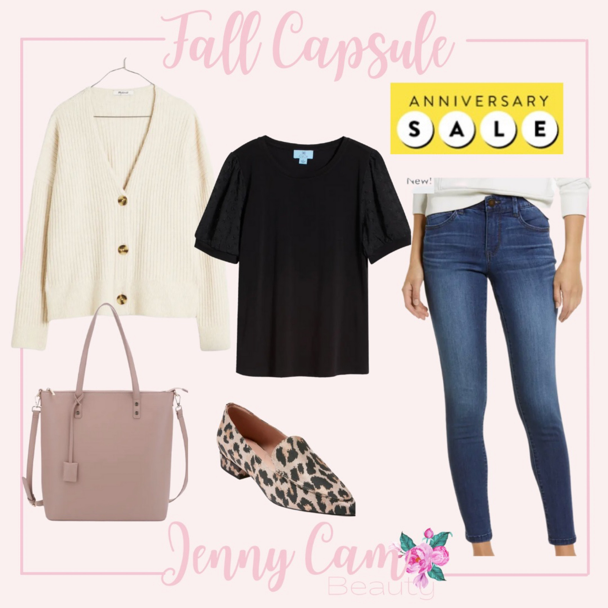 #nordstrom anniversary sale fall capsule wardrobe black top jeans leopard shoes cardigan 

#LTKxNSale #LTKsalealert #LTKstyletip