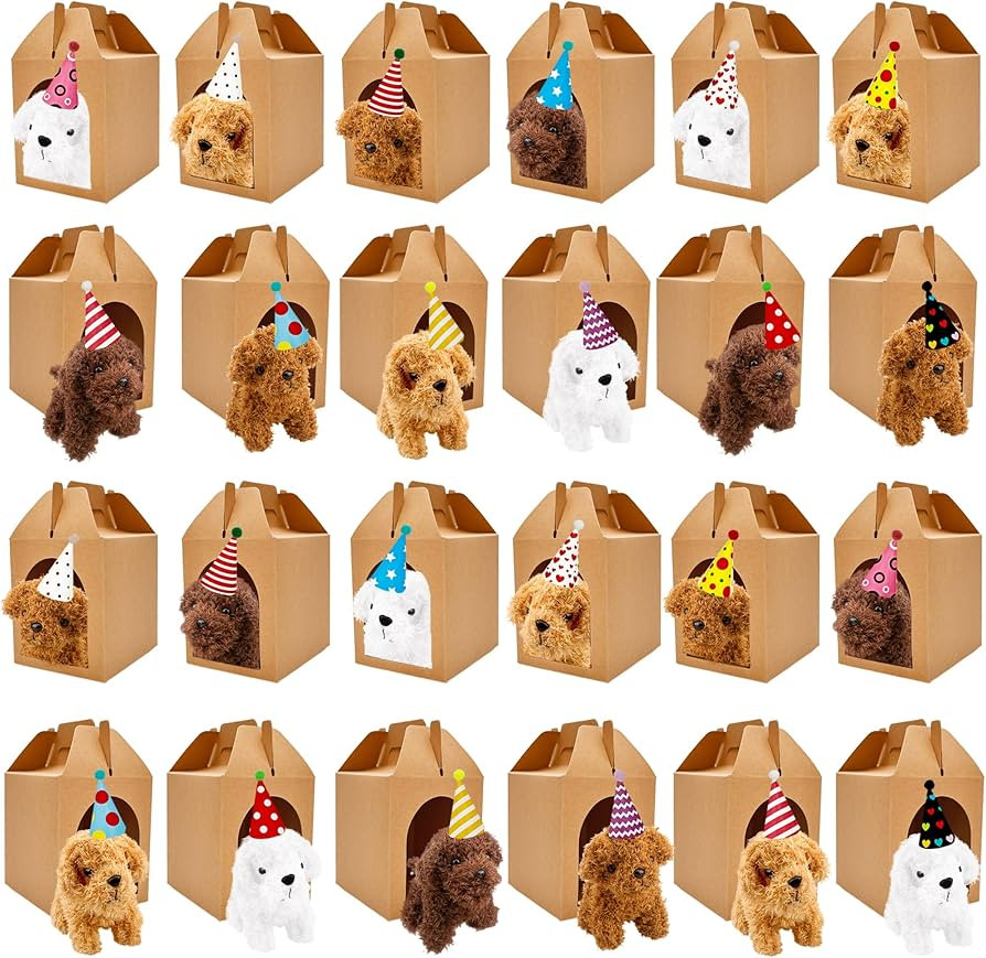 72 Pcs Adopt A Teddy Puppy Party Favors Includes 24 Pcs Mini Stuffed Teddy Dog Plush Toy 24 Pcs B... | Amazon (US)