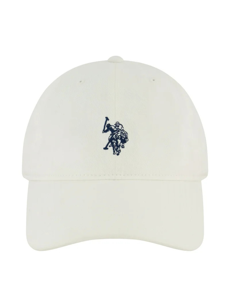 Womens U.S. Polo Assn. Double Horseman Cotton Twill "Dad" Cap, White, One Size Fits Most | Walmart (US)