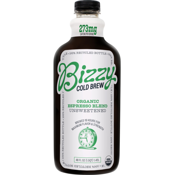 Bizzy Cold Brew Organic Cold Brew Coffee, Espresso Blend, Unsweetened | Instacart