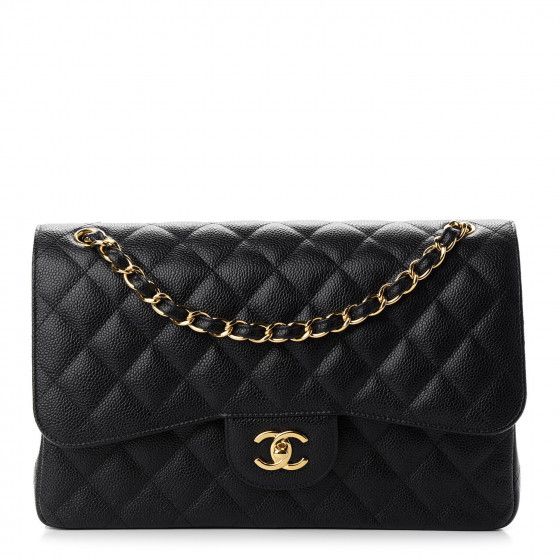 CHANEL

Caviar Quilted Jumbo Double Flap Black | Fashionphile