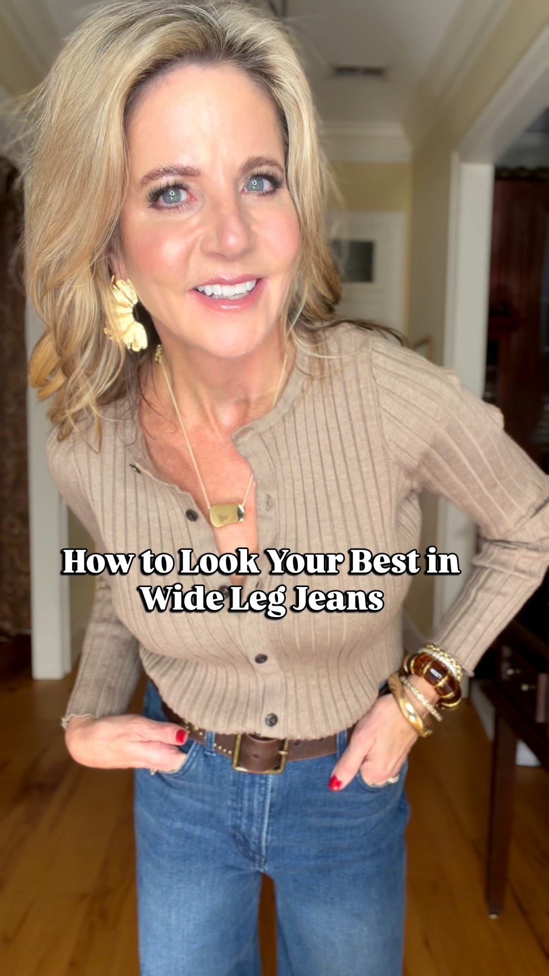 Tips for looking your best in wide leg jeans!
•Create balance by wearing something fitted or cropped on top. You want to create balance and definition.
•Accentuate your waist by either tucking in your top, or wearing a shorter “cropped” top. A belt will help add definition.
•A pointed toe shoe helps elongate the leg. Avoid anything chunky that will only create more heaviness on the bottom.
•If wearing a sneaker, opt for one that is streamlined and low profile.
•A cropped jacket works best so as to not create more volume. If you need to wear a jacket that covers your butt, I would opt for a longer jacket, not mid length.

#LTKootd #LTKOver40 #LTKStyleTip