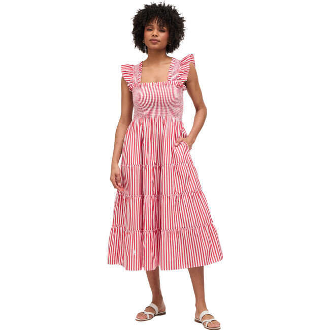 Hill House Home | The Women's Ellie Nap Dress, Cherry Stripe (Multicolor, Size X-Large) | Maisonette | Maisonette