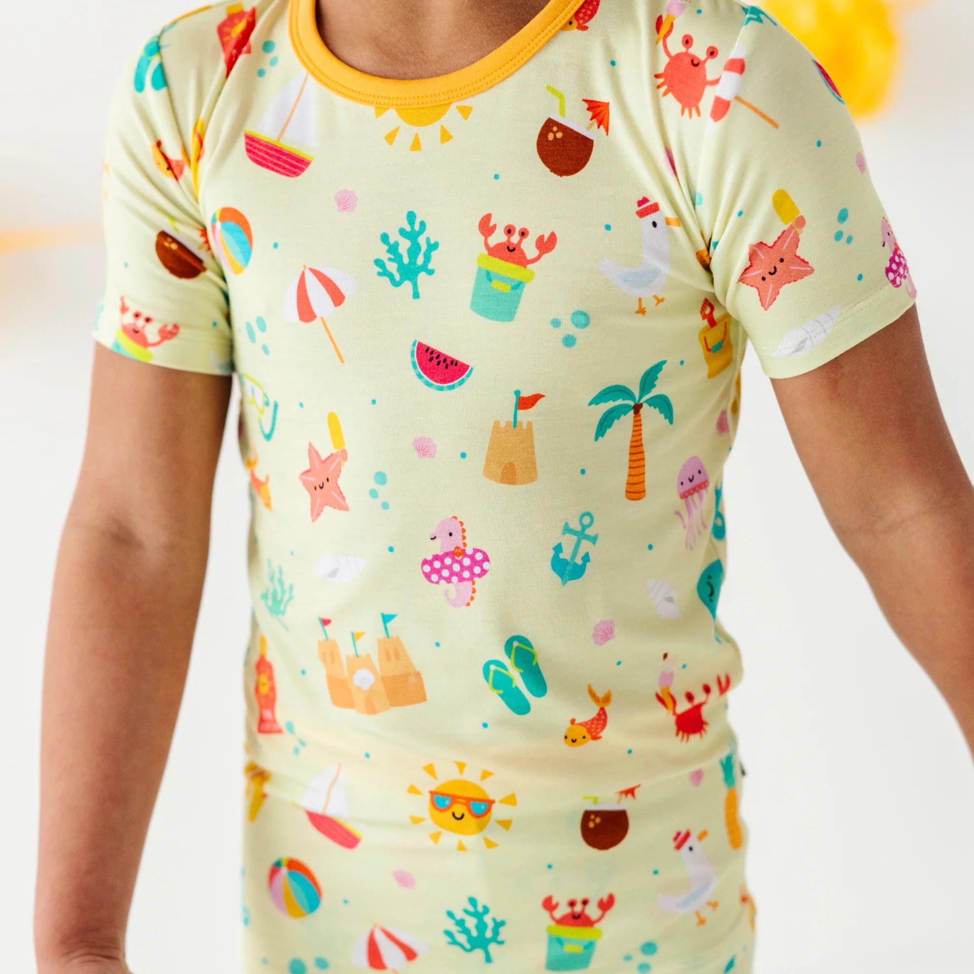 Beaches 'n Dreams Toddler/ Big Kid Short Sleeve Pajamas | Kiki + Lulu