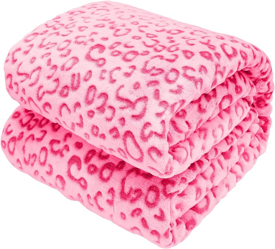 Warm Blanket Pink Soft Fleece Blankets Throw Blankets for Bed | Amazon (US)