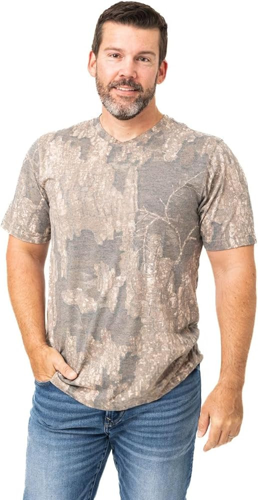 Realtree Faded Camo Jersey Knit Tri-Blend Ultra Soft Crew Neck Shirt - Limited Edition | Amazon (US)