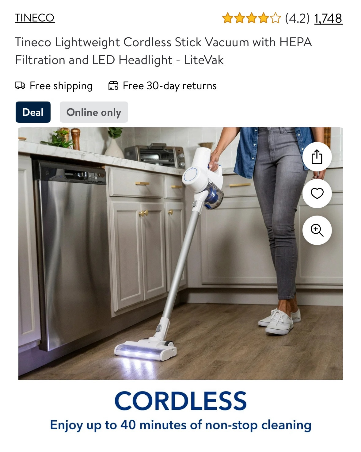 Ah! My favorite vacuum is on crazy sale! We have a few of these in our Florida house and they work amazing on our Floors! 

#LTKHome #LTKxNSale #LTKFindsUnder100