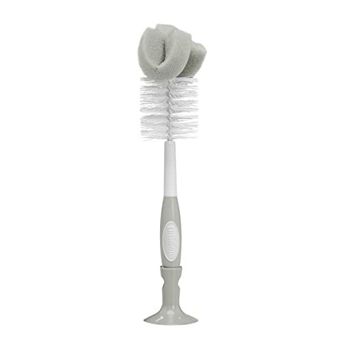 Dr. Brown's Baby Bottle Cleaning Brush with Sponge, Scrubber and Nipple Cleaner, Grey 1 Pack | Amazon (US)